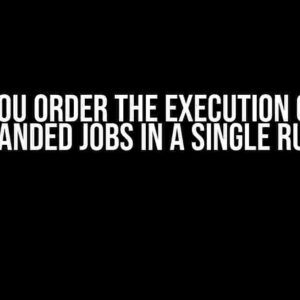 Can You Order the Execution of All Expanded Jobs in a Single Rule?