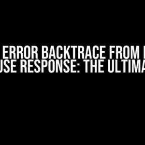 Remove Error Backtrace from Laravel Lighthouse Response: The Ultimate Guide